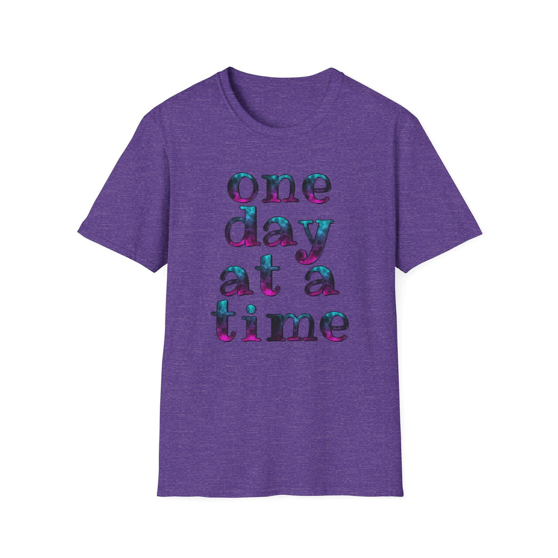 One Day Unisex Softstyle T-Shirt - 'One Day at a Time' Motivational Tee - T-Shirt - Positively Sassy - One Day Unisex Softstyle T-Shirt - 'One Day at a Time' Motivational Tee