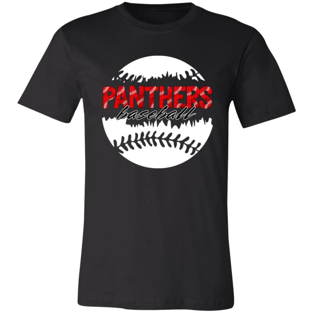 Panthers Baseball Split T-Shirt - T-Shirts - Positively Sassy - Panthers Baseball Split T-Shirt