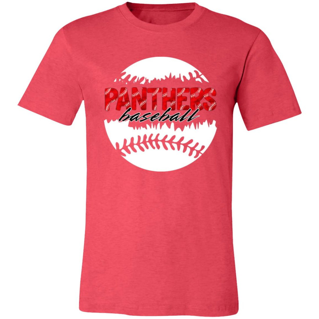 Panthers Baseball Split T-Shirt - T-Shirts - Positively Sassy - Panthers Baseball Split T-Shirt