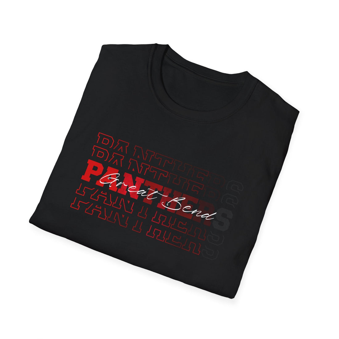 Panthers Fade Unisex Softstyle T-Shirt - Proud Panthers Sweet Bend Design - T-Shirt - Positively Sassy - Panthers Fade Unisex Softstyle T-Shirt - Proud Panthers Sweet Bend Design