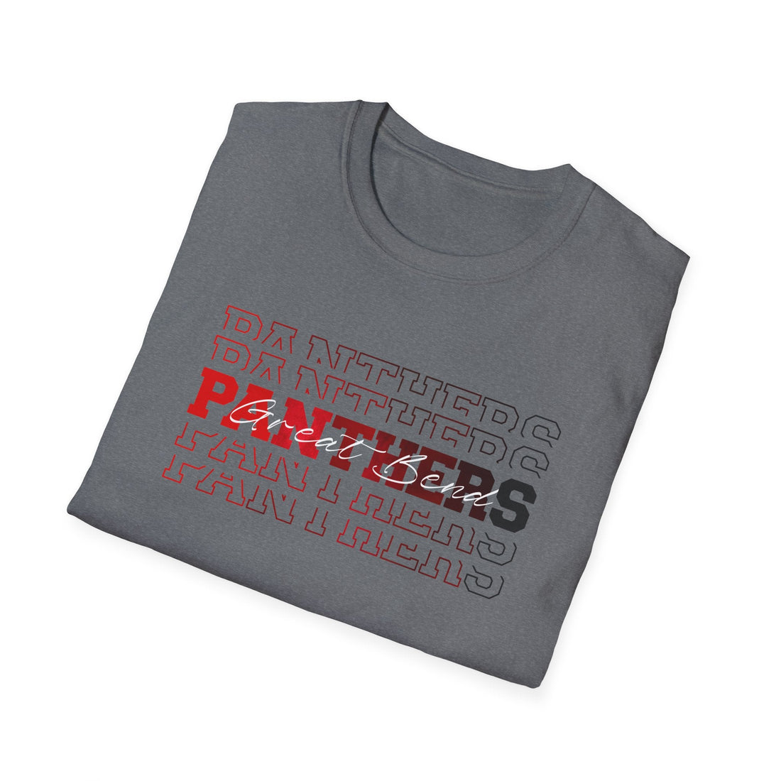 Panthers Fade Unisex Softstyle T-Shirt - Proud Panthers Sweet Bend Design - T-Shirt - Positively Sassy - Panthers Fade Unisex Softstyle T-Shirt - Proud Panthers Sweet Bend Design