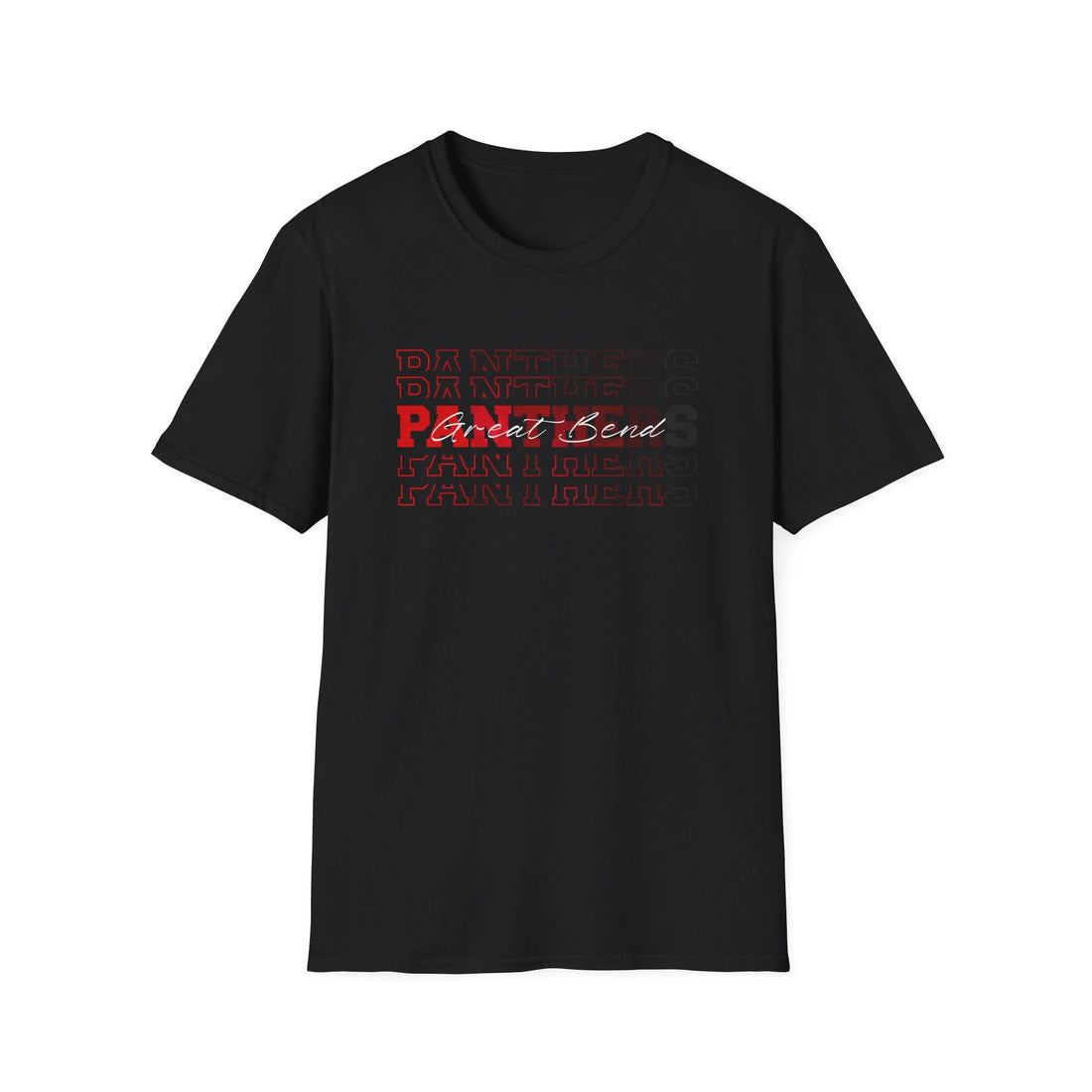 Panthers Fade Unisex Softstyle T-Shirt - Proud Panthers Sweet Bend Design - T-Shirt - Positively Sassy - Panthers Fade Unisex Softstyle T-Shirt - Proud Panthers Sweet Bend Design