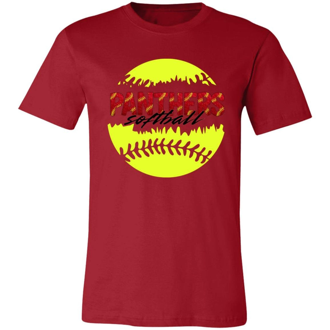 Panthers Softball Split T-Shirt - T-Shirts - Positively Sassy - Panthers Softball Split T-Shirt