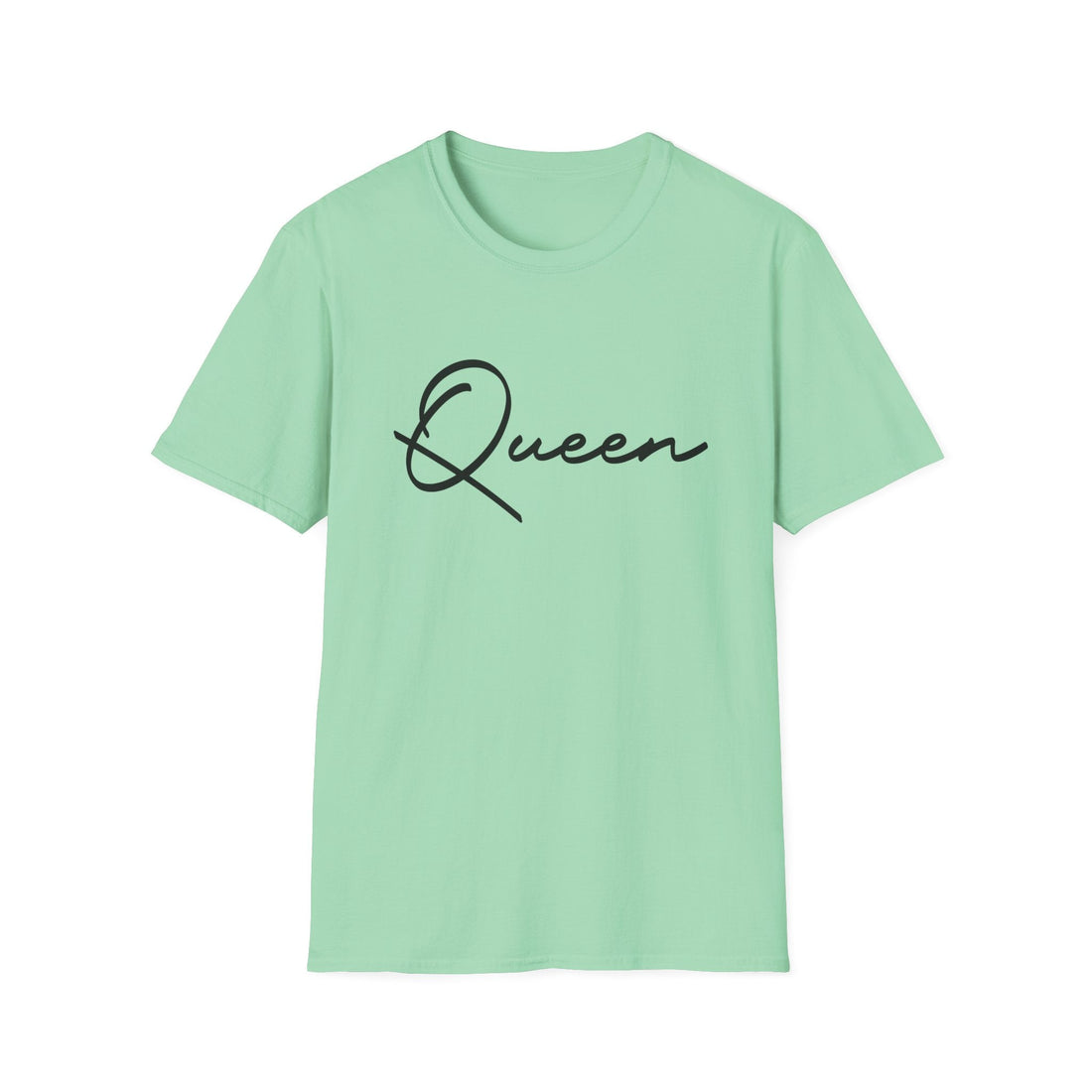 Queen Unisex Softstyle T-Shirt – Empowering Statement Tee for Fashion Lovers - T-Shirt - Positively Sassy - Queen Unisex Softstyle T-Shirt – Empowering Statement Tee for Fashion Lovers
