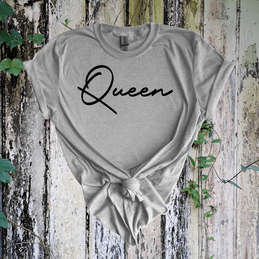 Queen Unisex Softstyle T-Shirt – Empowering Statement Tee for Fashion Lovers - T-Shirt - Positively Sassy - Queen Unisex Softstyle T-Shirt – Empowering Statement Tee for Fashion Lovers
