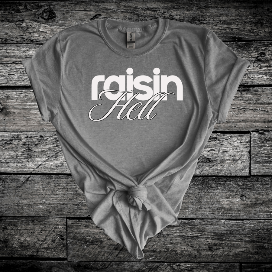 Raisin Hell Softstyle T-Shirt - T-Shirt - Positively Sassy - Raisin Hell Softstyle T-Shirt