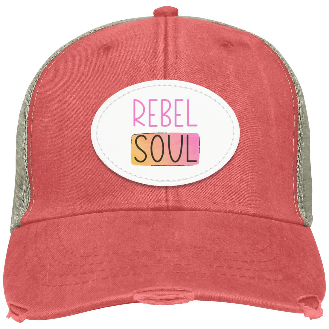 Rebel Soul Distressed Ollie Cap (DTP Print) - Hats - Positively Sassy - Rebel Soul Distressed Ollie Cap (DTP Print)