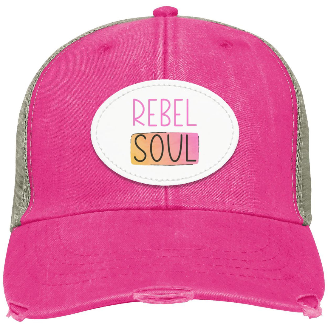 Rebel Soul Distressed Ollie Cap (DTP Print) - Hats - Positively Sassy - Rebel Soul Distressed Ollie Cap (DTP Print)