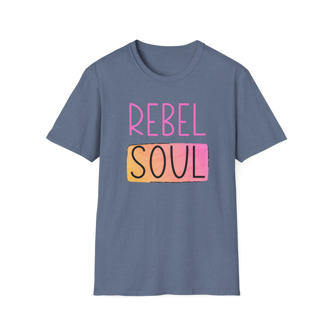 Rebel Soul Unisex Softstyle T-Shirt - Inspirational Graphic Tee for Free Spirits - T-Shirt - Positively Sassy - Rebel Soul Unisex Softstyle T-Shirt - Inspirational Graphic Tee for Free Spirits