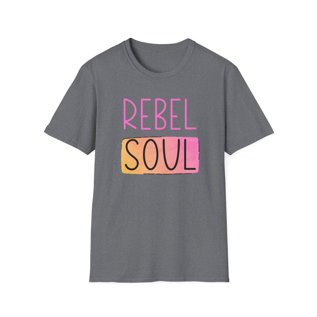 Rebel Soul Unisex Softstyle T-Shirt - Inspirational Graphic Tee for Free Spirits - T-Shirt - Positively Sassy - Rebel Soul Unisex Softstyle T-Shirt - Inspirational Graphic Tee for Free Spirits