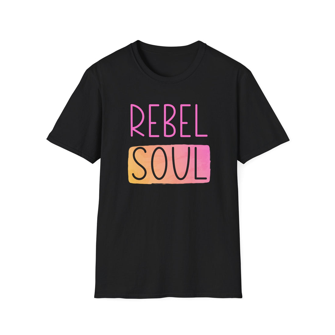Rebel Soul Unisex Softstyle T-Shirt - Inspirational Graphic Tee for Free Spirits - T-Shirt - Positively Sassy - Rebel Soul Unisex Softstyle T-Shirt - Inspirational Graphic Tee for Free Spirits