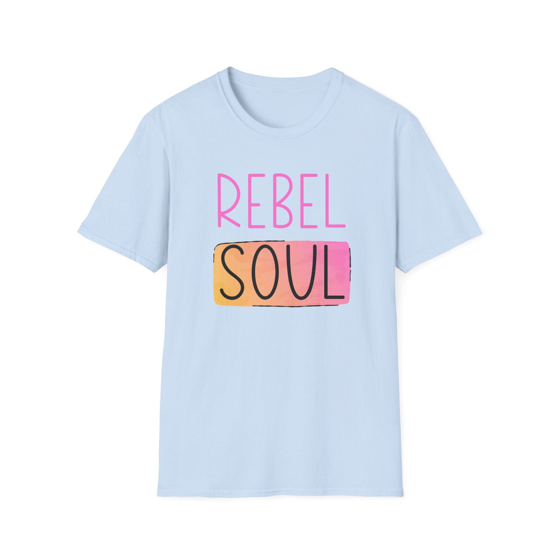 Rebel Soul Unisex Softstyle T-Shirt - Inspirational Graphic Tee for Free Spirits - T-Shirt - Positively Sassy - Rebel Soul Unisex Softstyle T-Shirt - Inspirational Graphic Tee for Free Spirits