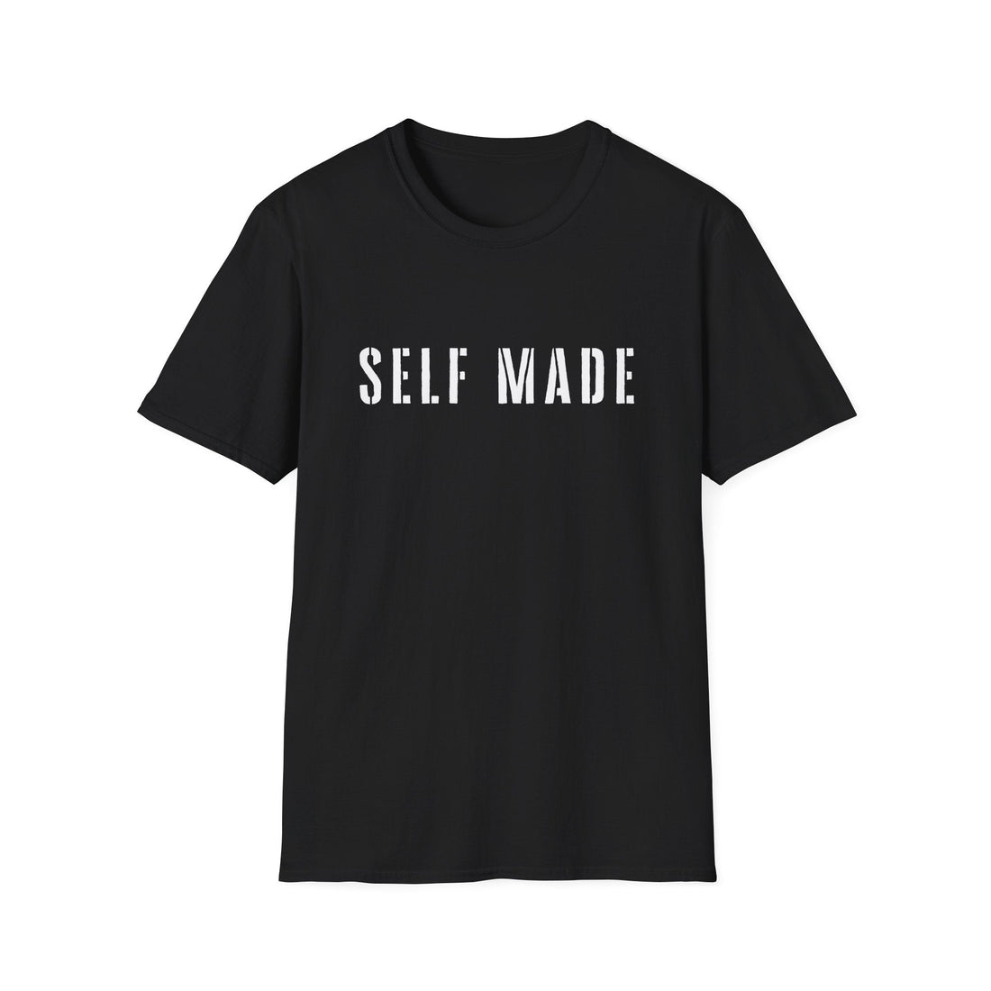 Self Made Unisex Softstyle T-Shirt - Motivational Black Tee for Entrepreneurs - T-Shirt - Positively Sassy - Self Made Unisex Softstyle T-Shirt - Motivational Black Tee for Entrepreneurs