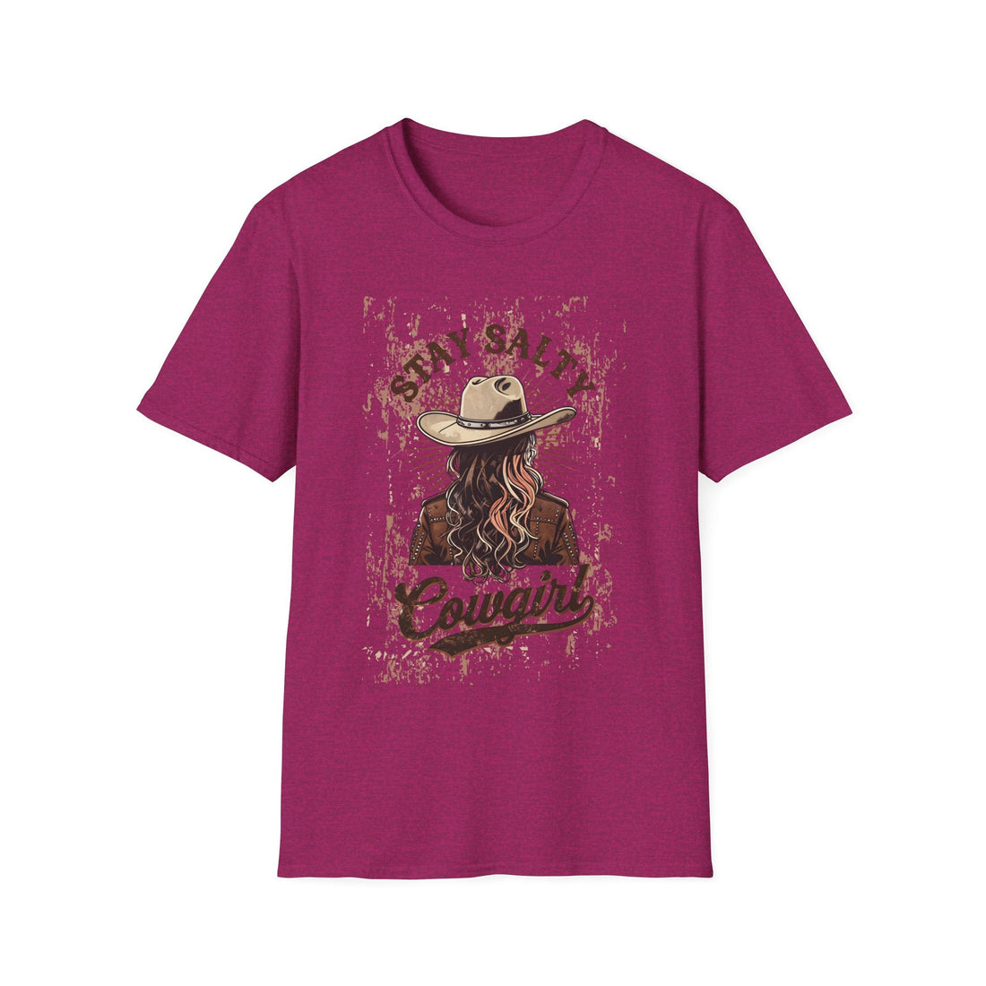 Stay Salty Cowgirl Vintage T-Shirt - Perfect for Western Lovers and Casual Wear - T-Shirt - Positively Sassy - Stay Salty Cowgirl Vintage T-Shirt - Perfect for Western Lovers and Casual Wear