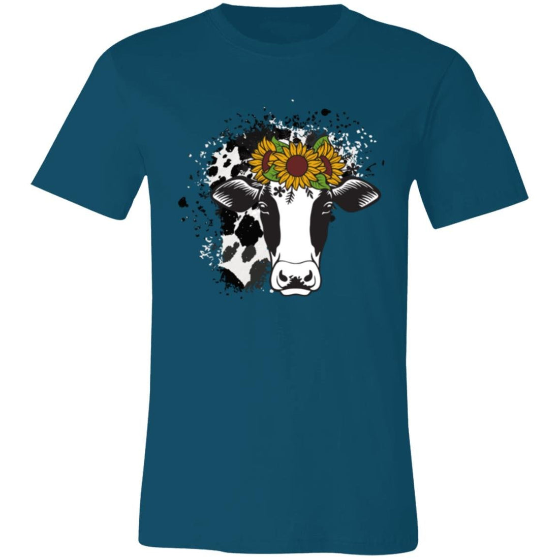 Sunflower Cow Bella Short - Sleeve T-Shirt - T-Shirts - Positively Sassy - Sunflower Cow Bella Short - Sleeve T-Shirt