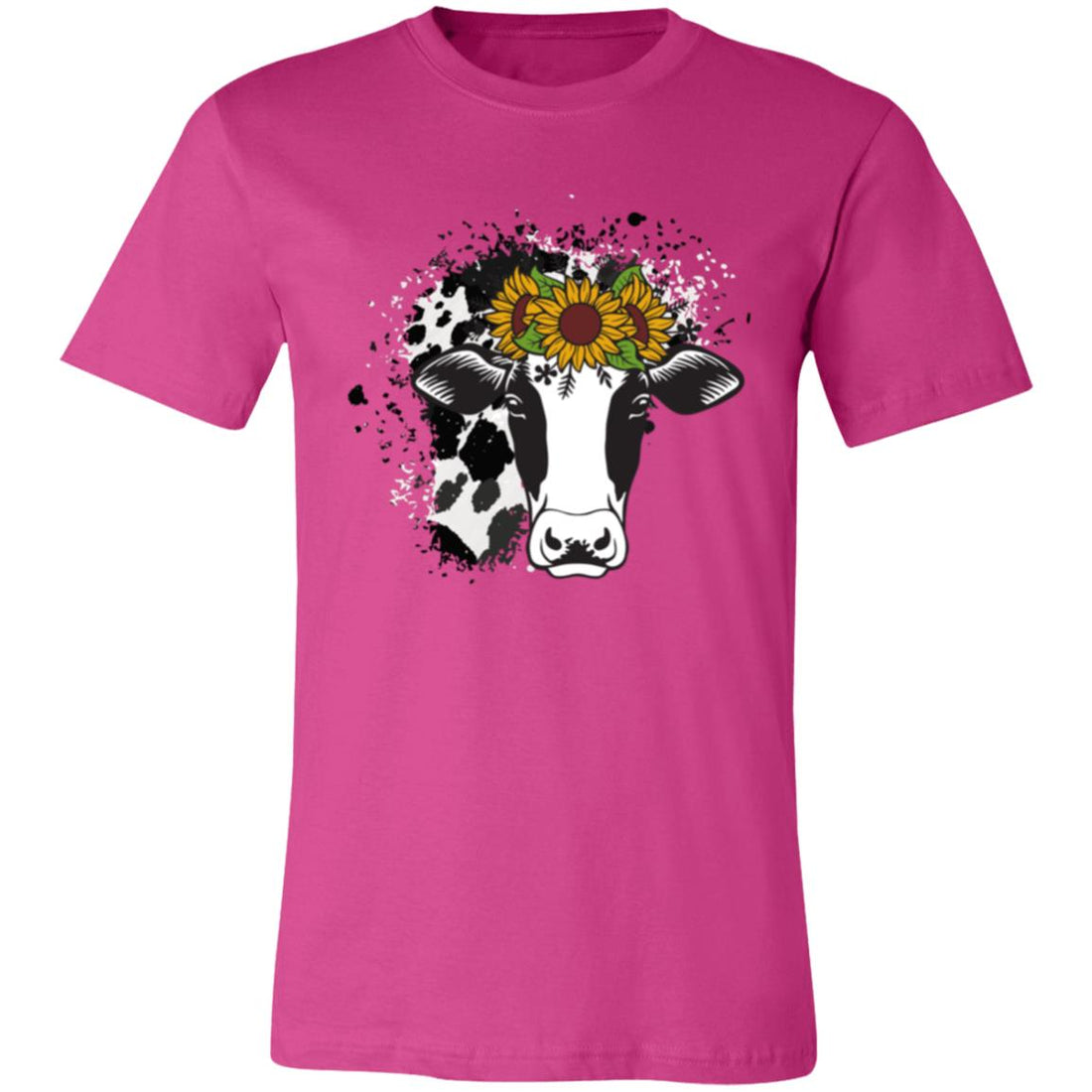 Sunflower Cow Bella Short - Sleeve T-Shirt - T-Shirts - Positively Sassy - Sunflower Cow Bella Short - Sleeve T-Shirt
