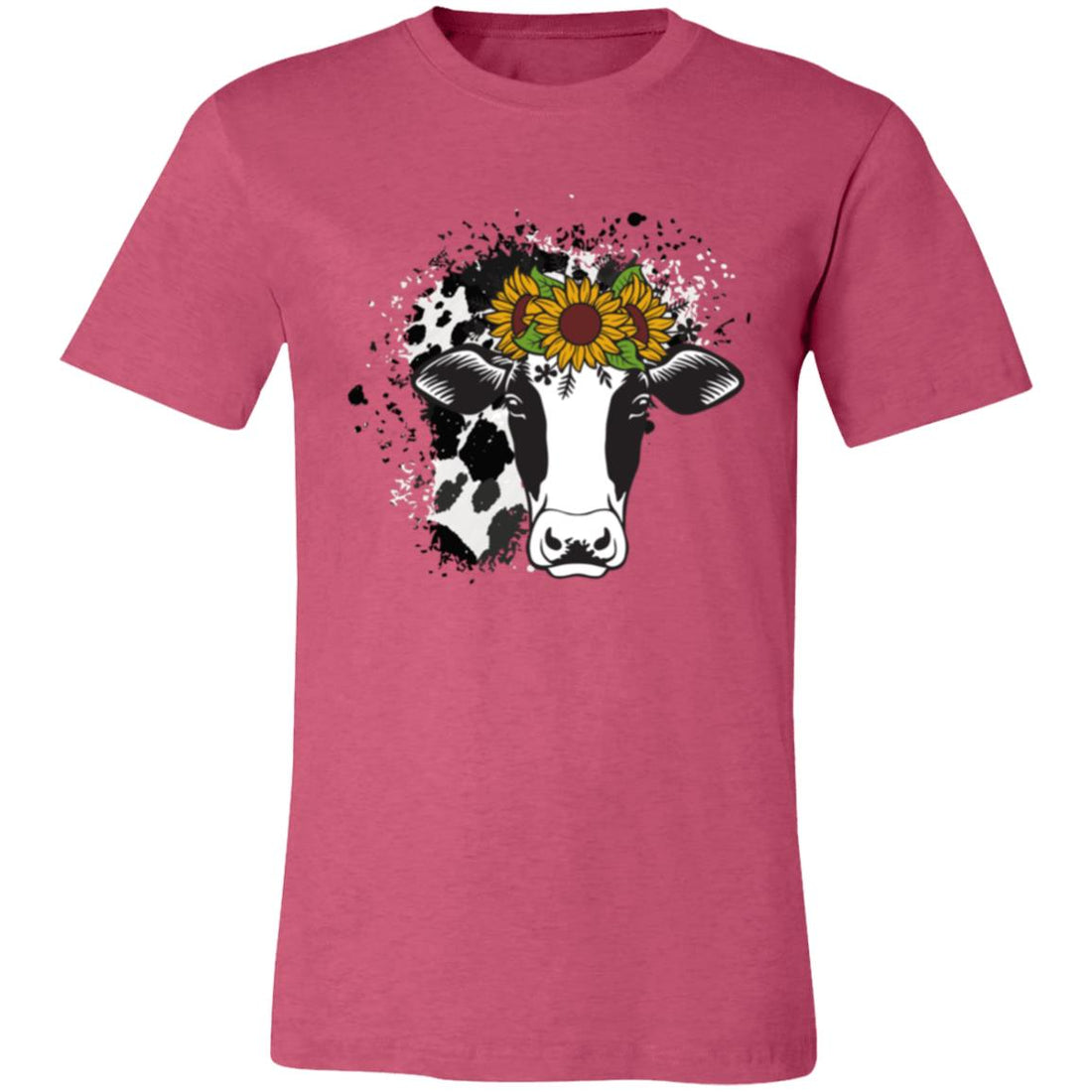 Sunflower Cow Bella Short - Sleeve T-Shirt - T-Shirts - Positively Sassy - Sunflower Cow Bella Short - Sleeve T-Shirt