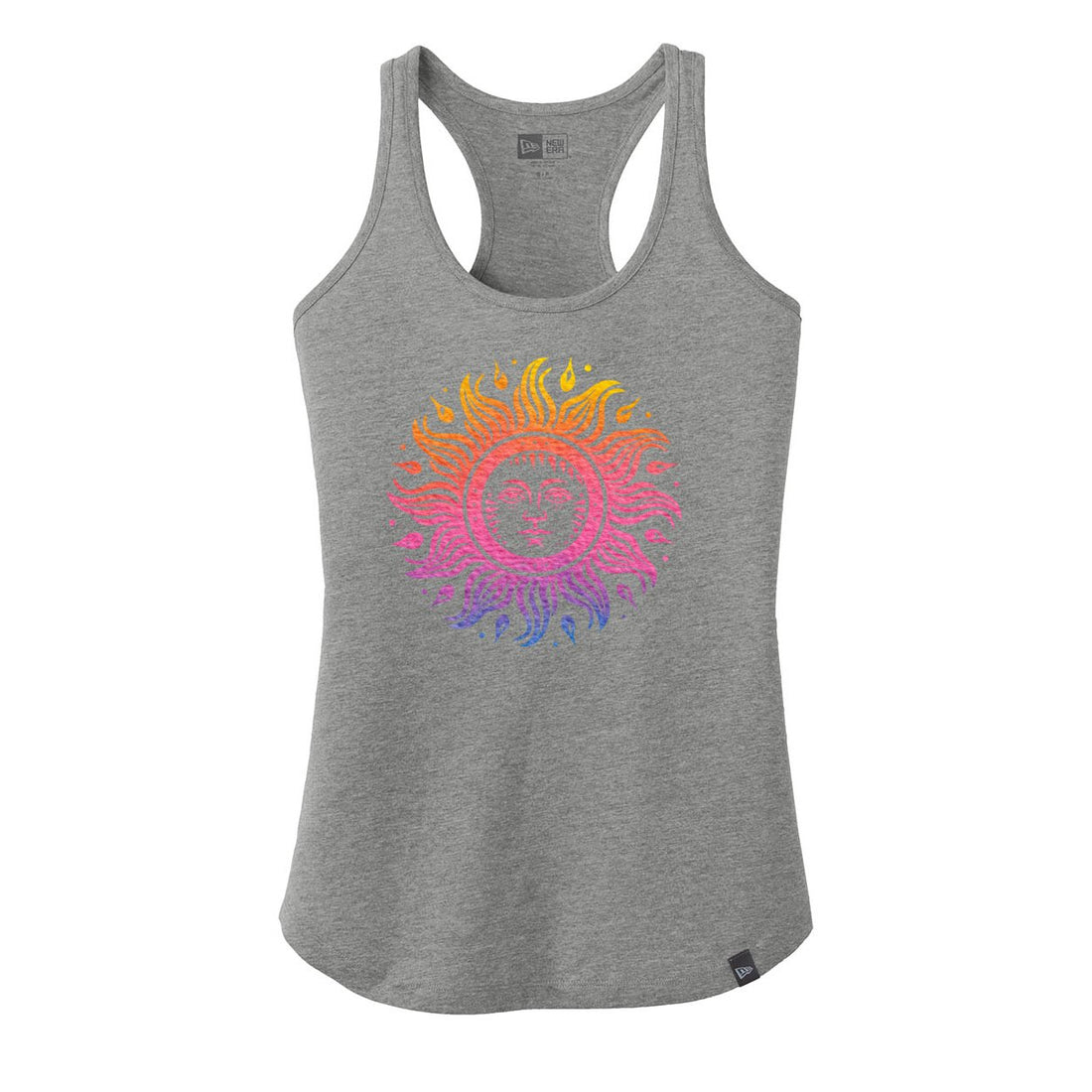 Sunshine New Era Ladies Heritage Blend Racerback Tank. LNEA105 - Tank Tops - Positively Sassy - Sunshine New Era Ladies Heritage Blend Racerback Tank. LNEA105