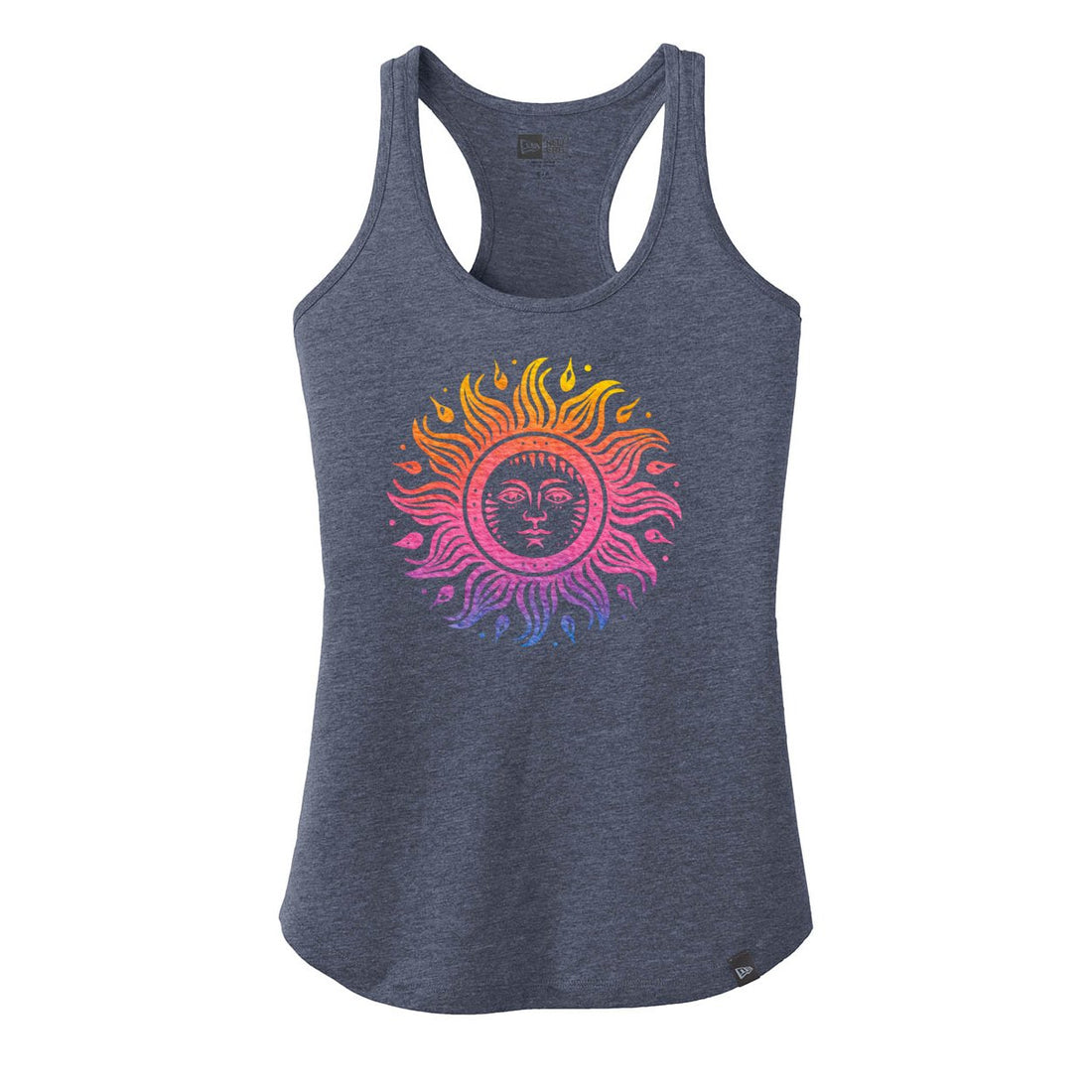 Sunshine New Era Ladies Heritage Blend Racerback Tank. LNEA105 - Tank Tops - Positively Sassy - Sunshine New Era Ladies Heritage Blend Racerback Tank. LNEA105