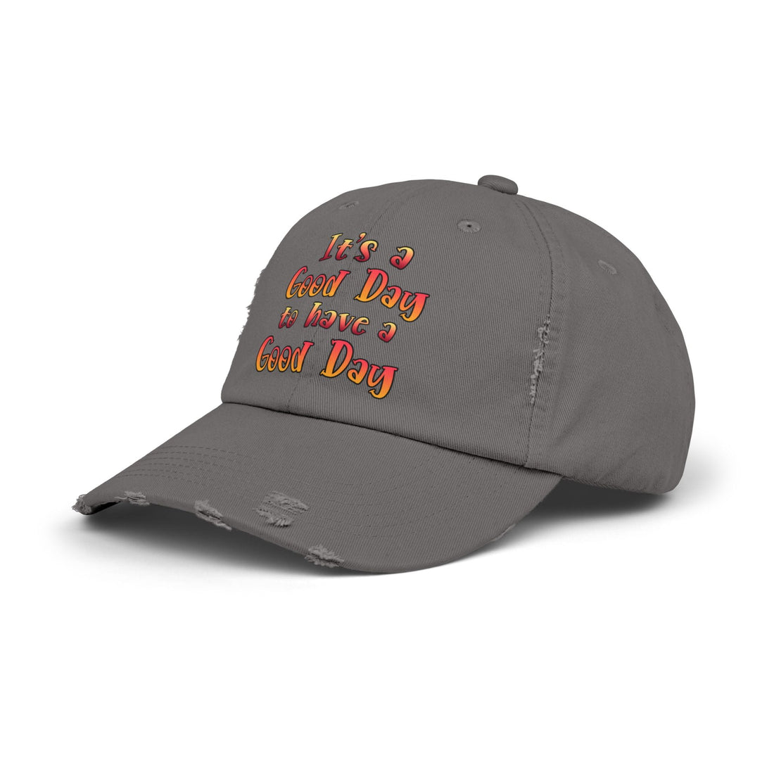 Unisex Distressed Cap (DTF Print) - "It's a Good Day to Have a Good Day" - Hats - Positively Sassy - Unisex Distressed Cap (DTF Print) - "It's a Good Day to Have a Good Day"