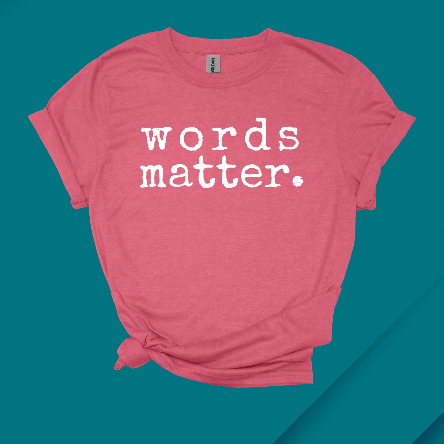Unisex Softstyle T-Shirt - "Words Matter" - Thoughtful Apparel for Meaningful Conversations - T-Shirt - Positively Sassy - Unisex Softstyle T-Shirt - "Words Matter" - Thoughtful Apparel for Meaningful Conversations