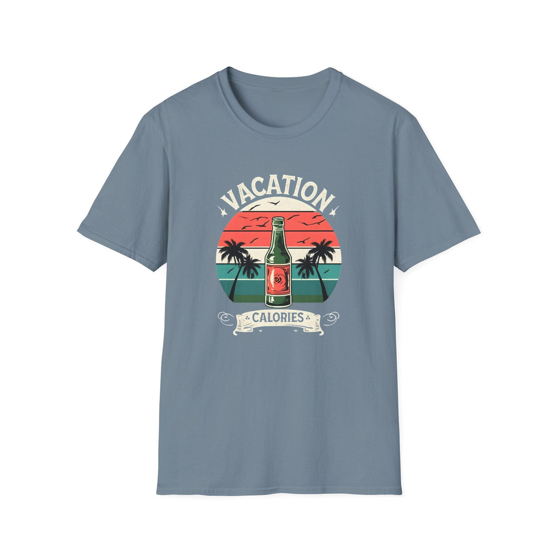 Vacation Calories Unisex Softstyle T-Shirt - Perfect for Summer and Travel Enthusiasts - T-Shirt - Positively Sassy - Vacation Calories Unisex Softstyle T-Shirt - Perfect for Summer and Travel Enthusiasts