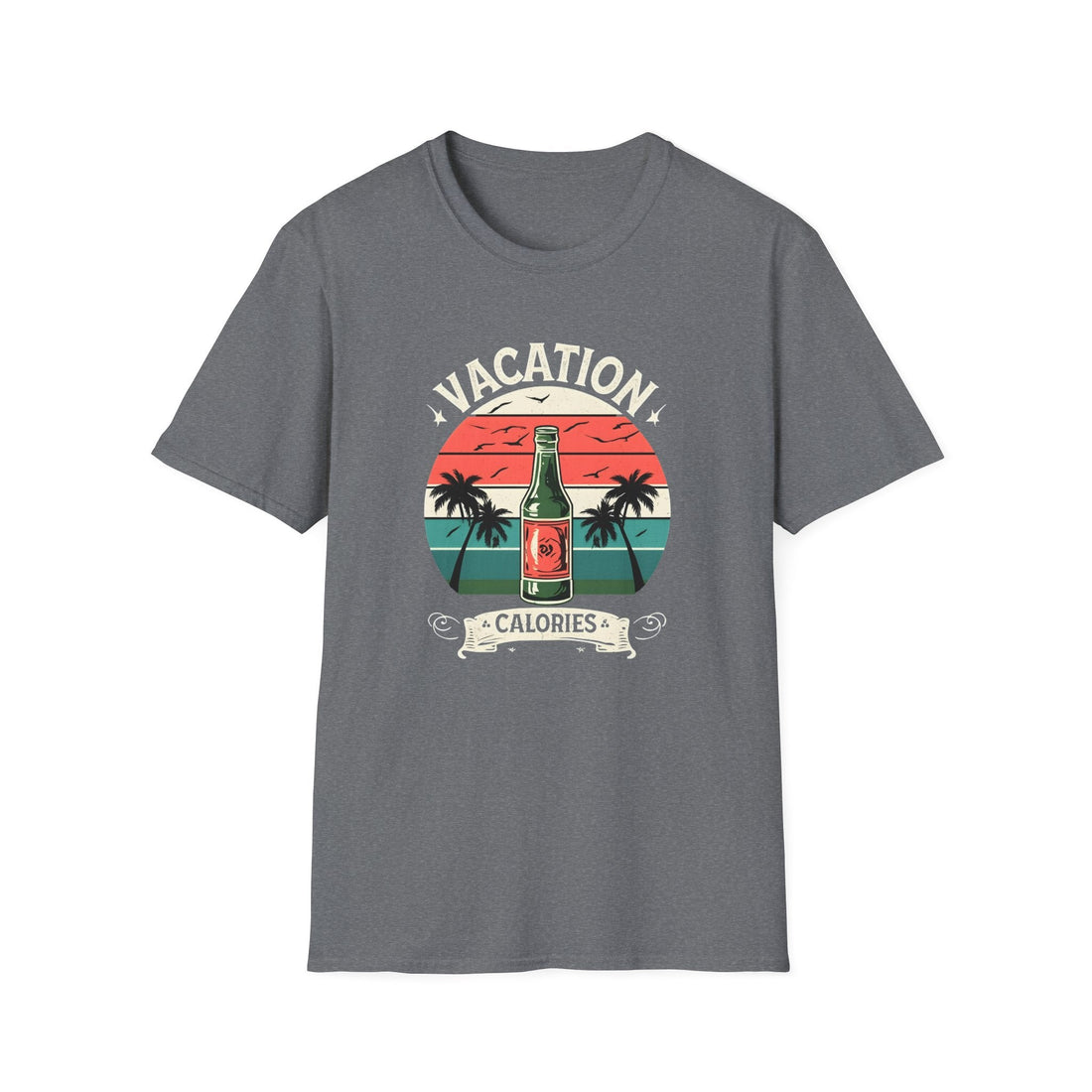 Vacation Calories Unisex Softstyle T-Shirt - Perfect for Summer and Travel Enthusiasts - T-Shirt - Positively Sassy - Vacation Calories Unisex Softstyle T-Shirt - Perfect for Summer and Travel Enthusiasts