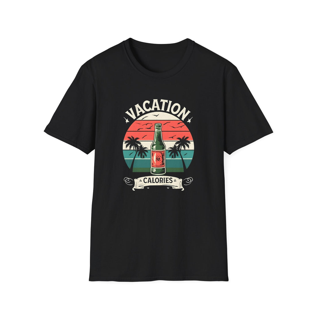 Vacation Calories Unisex Softstyle T-Shirt - Perfect for Summer and Travel Enthusiasts - T-Shirt - Positively Sassy - Vacation Calories Unisex Softstyle T-Shirt - Perfect for Summer and Travel Enthusiasts