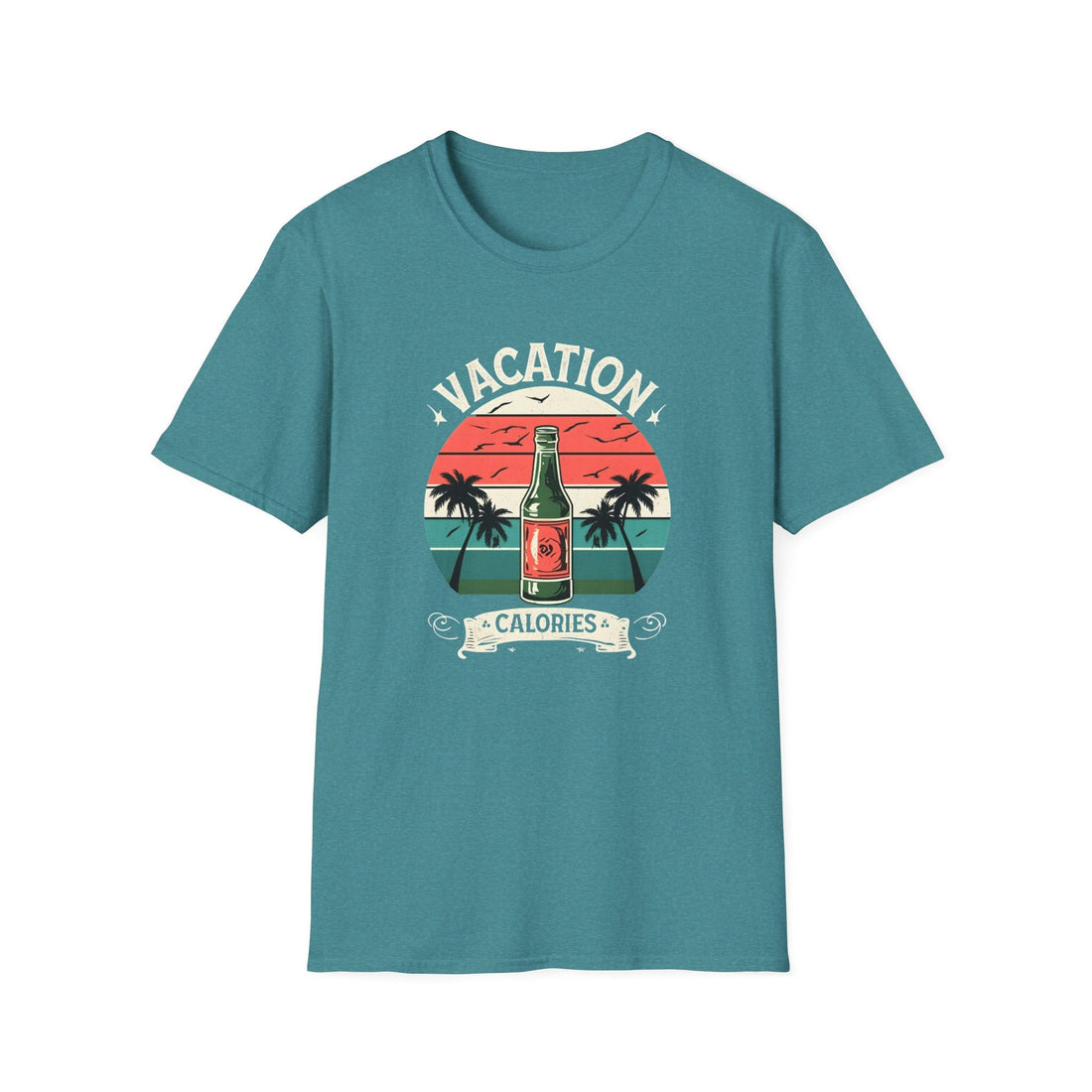 Vacation Calories Unisex Softstyle T-Shirt - Perfect for Summer and Travel Enthusiasts - T-Shirt - Positively Sassy - Vacation Calories Unisex Softstyle T-Shirt - Perfect for Summer and Travel Enthusiasts