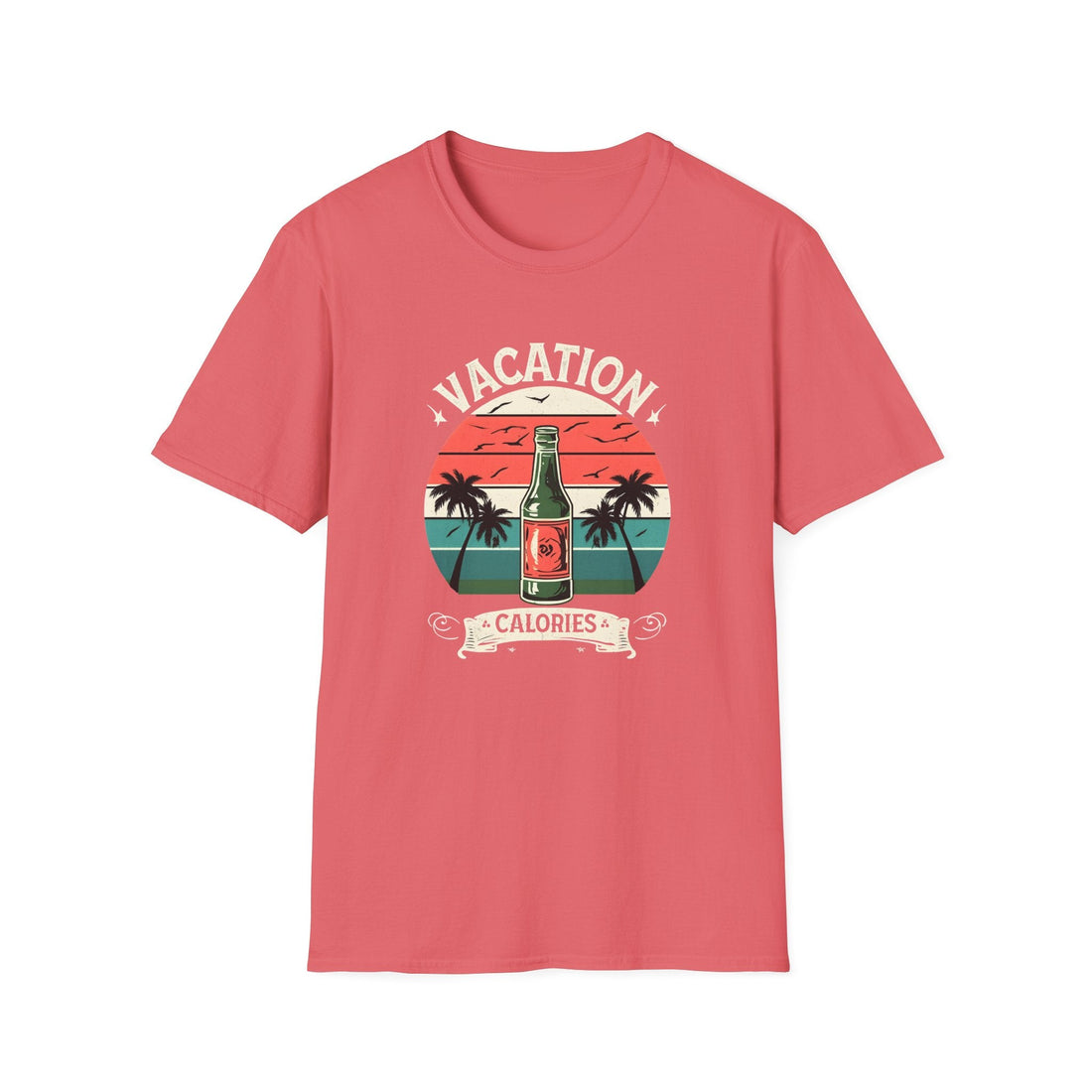 Vacation Calories Unisex Softstyle T-Shirt - Perfect for Summer and Travel Enthusiasts - T-Shirt - Positively Sassy - Vacation Calories Unisex Softstyle T-Shirt - Perfect for Summer and Travel Enthusiasts