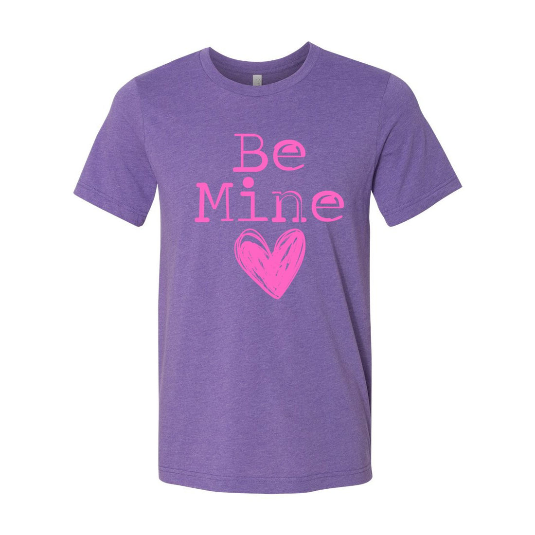 Be Mine Pink Heart Short Sleeve Jersey Tee - T-Shirts - Positively Sassy - Be Mine Pink Heart Short Sleeve Jersey Tee