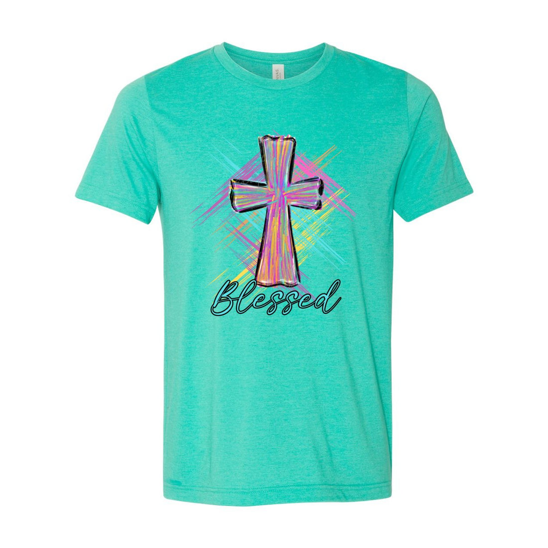 Blessed Brush Stroke Tee - T-Shirts - Positively Sassy - Blessed Brush Stroke Tee