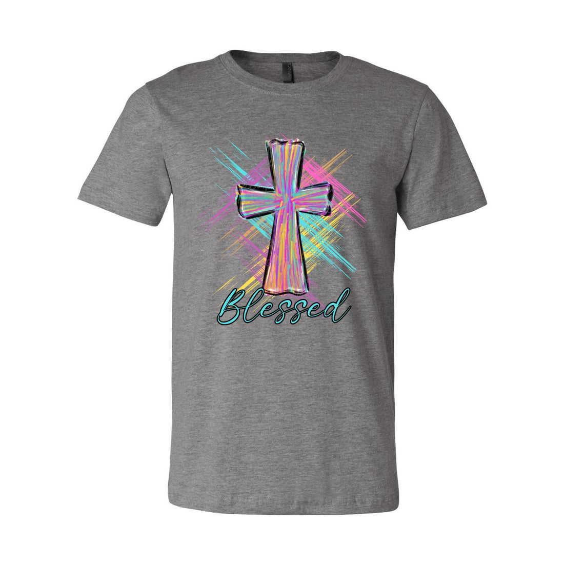 Blessed Brush Stroke Tee - T-Shirts - Positively Sassy - Blessed Brush Stroke Tee