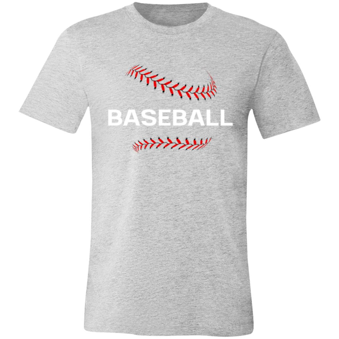 Bold Baseball Stitch Short-Sleeve T-Shirt - T-Shirts - Positively Sassy - Bold Baseball Stitch Short-Sleeve T-Shirt