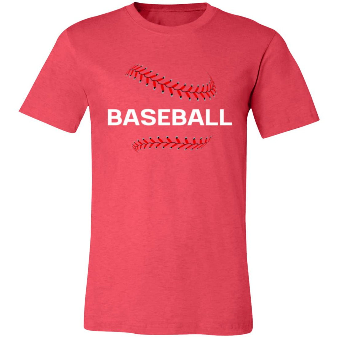 Bold Baseball Stitch Short-Sleeve T-Shirt - T-Shirts - Positively Sassy - Bold Baseball Stitch Short-Sleeve T-Shirt