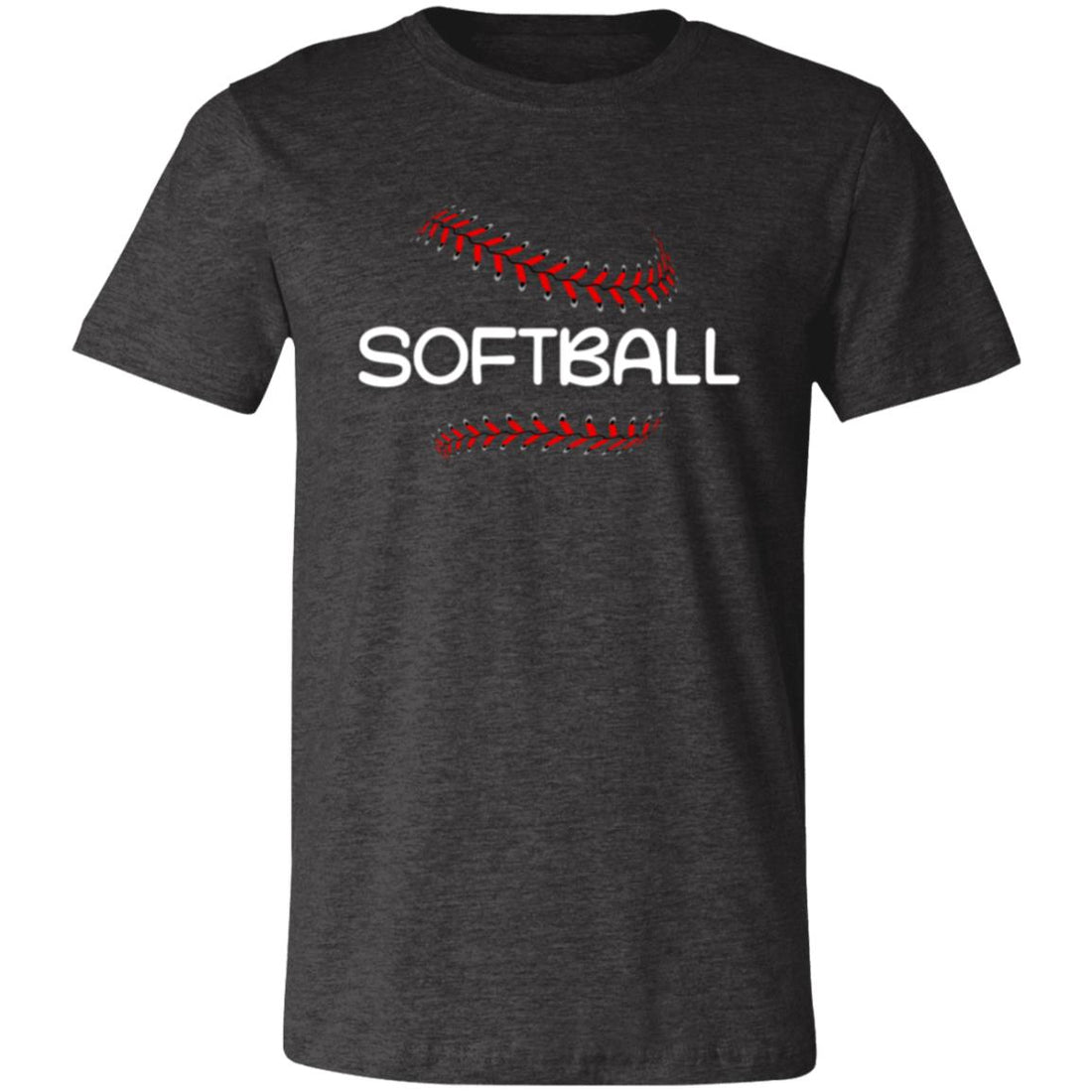 Bold Softball Stitch Short-Sleeve T-Shirt - T-Shirts - Positively Sassy - Bold Softball Stitch Short-Sleeve T-Shirt