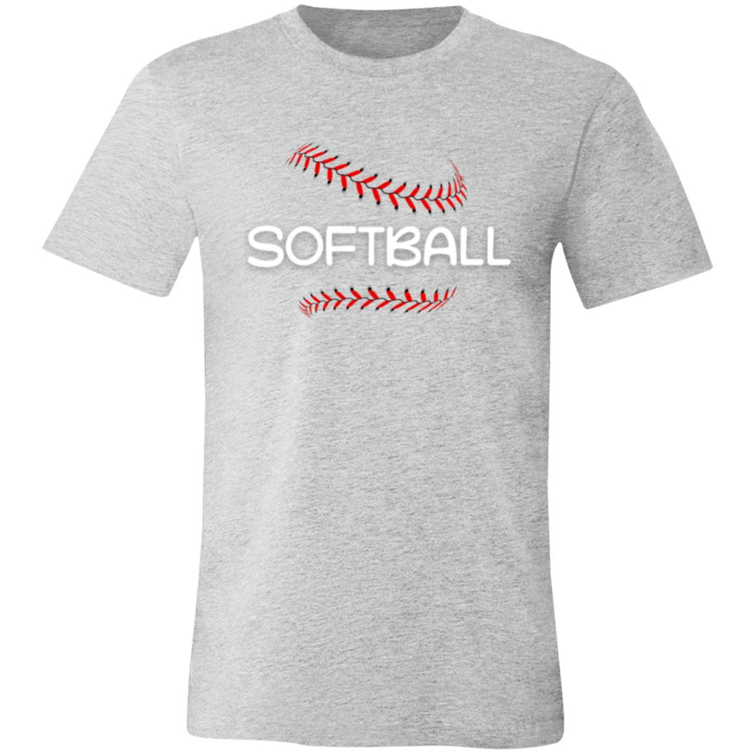 Bold Softball Stitch Short-Sleeve T-Shirt - T-Shirts - Positively Sassy - Bold Softball Stitch Short-Sleeve T-Shirt
