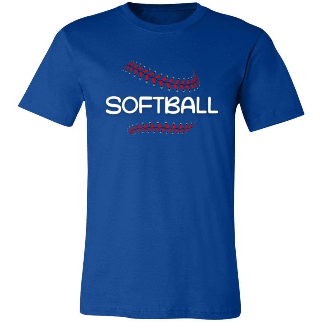 Bold Softball Stitch Short-Sleeve T-Shirt - T-Shirts - Positively Sassy - Bold Softball Stitch Short-Sleeve T-Shirt