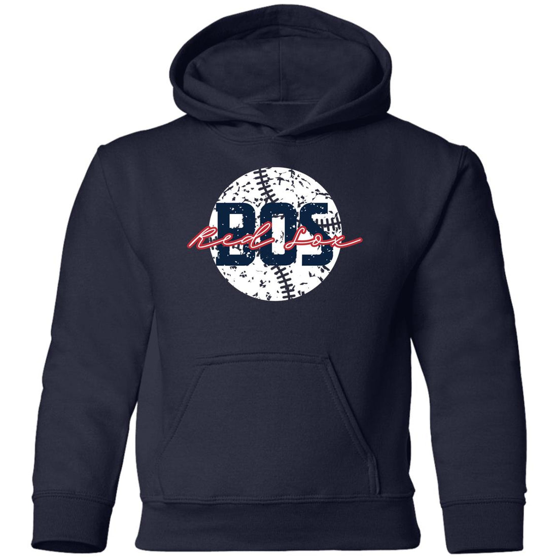BOS Baseball Youth Hoodie - Sweatshirts - Positively Sassy - BOS Baseball Youth Hoodie