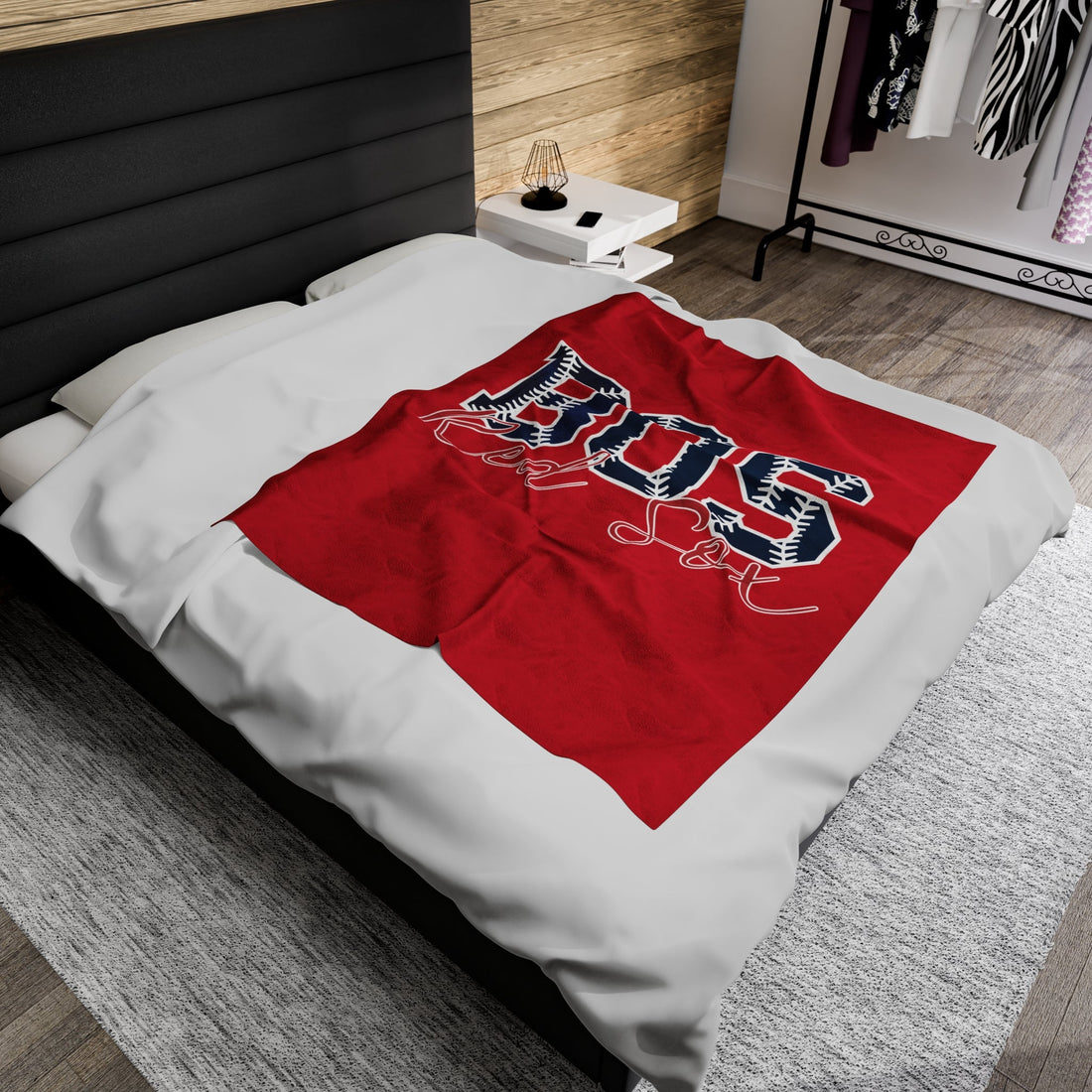 Boston Baseball Blanket - All Over Prints - Positively Sassy - Boston Baseball Blanket