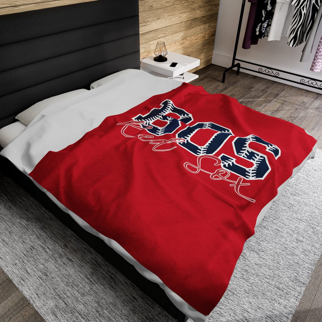 Boston Baseball Blanket - All Over Prints - Positively Sassy - Boston Baseball Blanket