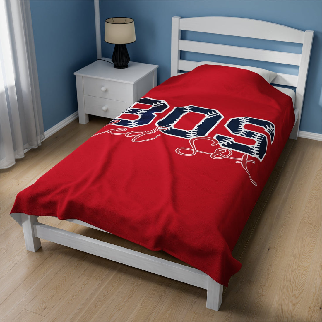Boston Baseball Blanket - All Over Prints - Positively Sassy - Boston Baseball Blanket