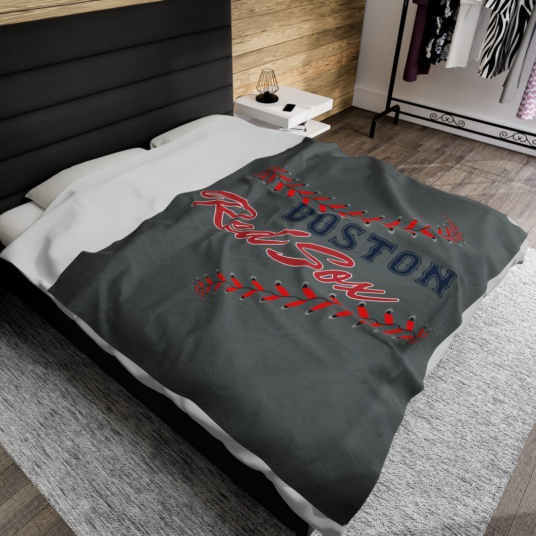 Boston Stitches Blanket - All Over Prints - Positively Sassy - Boston Stitches Blanket