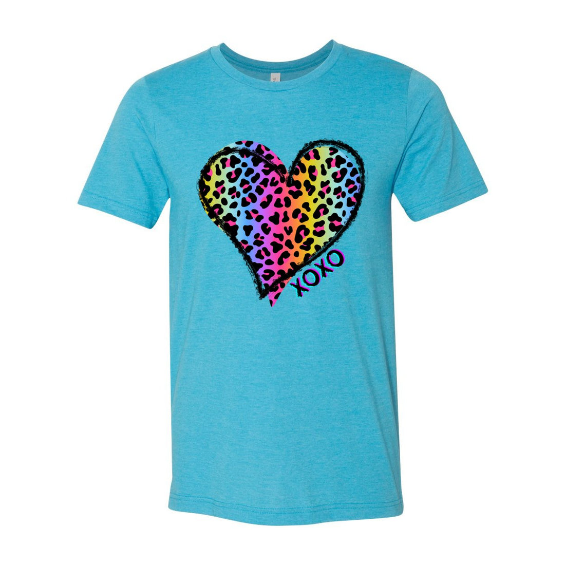 Cheetah XOXO Valentines Shirt Jersey Tee - T-Shirts - Positively Sassy - Cheetah XOXO Valentines Shirt Jersey Tee