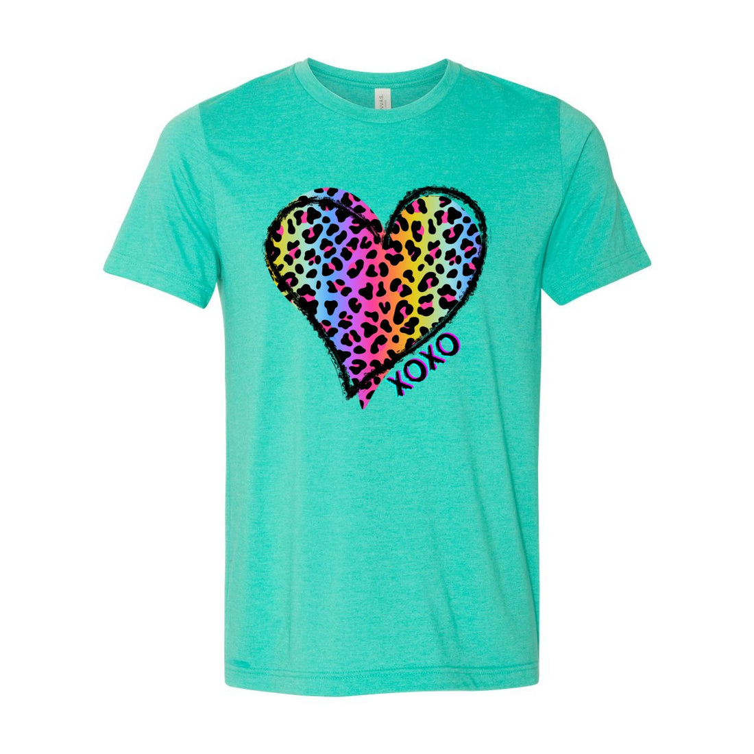 Cheetah XOXO Valentines Shirt Jersey Tee - T-Shirts - Positively Sassy - Cheetah XOXO Valentines Shirt Jersey Tee