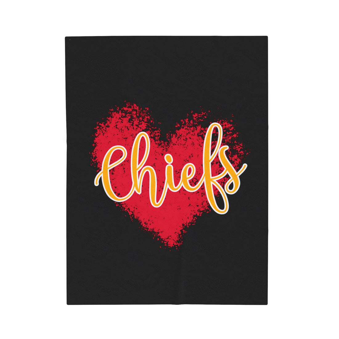 Chiefs Love Velveteen Plush Blanket - All Over Prints - Positively Sassy - Chiefs Love Velveteen Plush Blanket