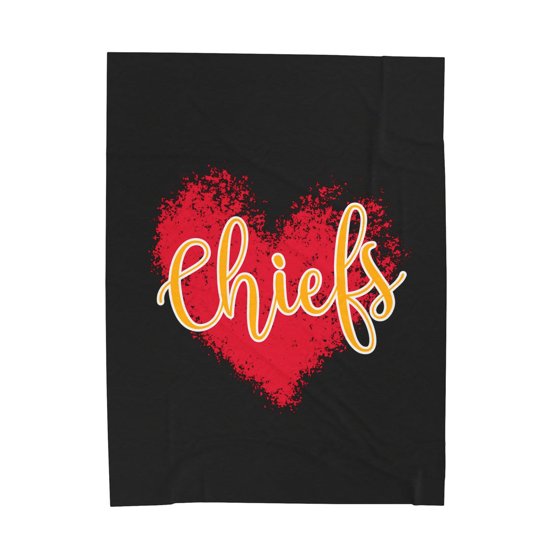 Chiefs Love Velveteen Plush Blanket - All Over Prints - Positively Sassy - Chiefs Love Velveteen Plush Blanket
