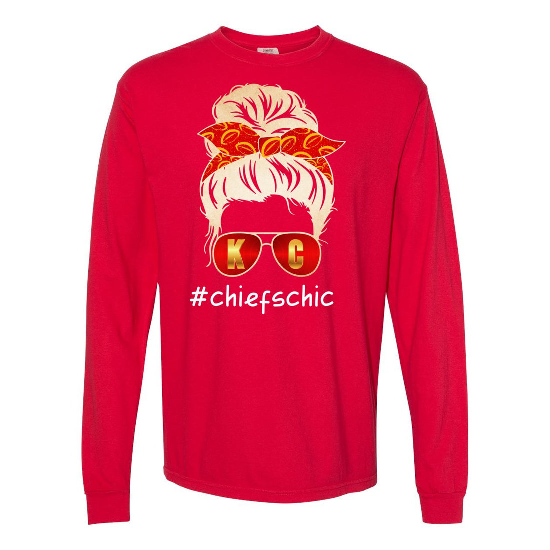 #CHIEFSCHIC Opt 2 Ringspun Long Sleeve T-Shirt - Long Sleeve - Positively Sassy - #CHIEFSCHIC Opt 2 Ringspun Long Sleeve T-Shirt