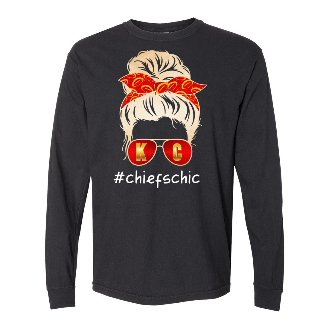 #CHIEFSCHIC Opt 2 Ringspun Long Sleeve T-Shirt - Long Sleeve - Positively Sassy - #CHIEFSCHIC Opt 2 Ringspun Long Sleeve T-Shirt