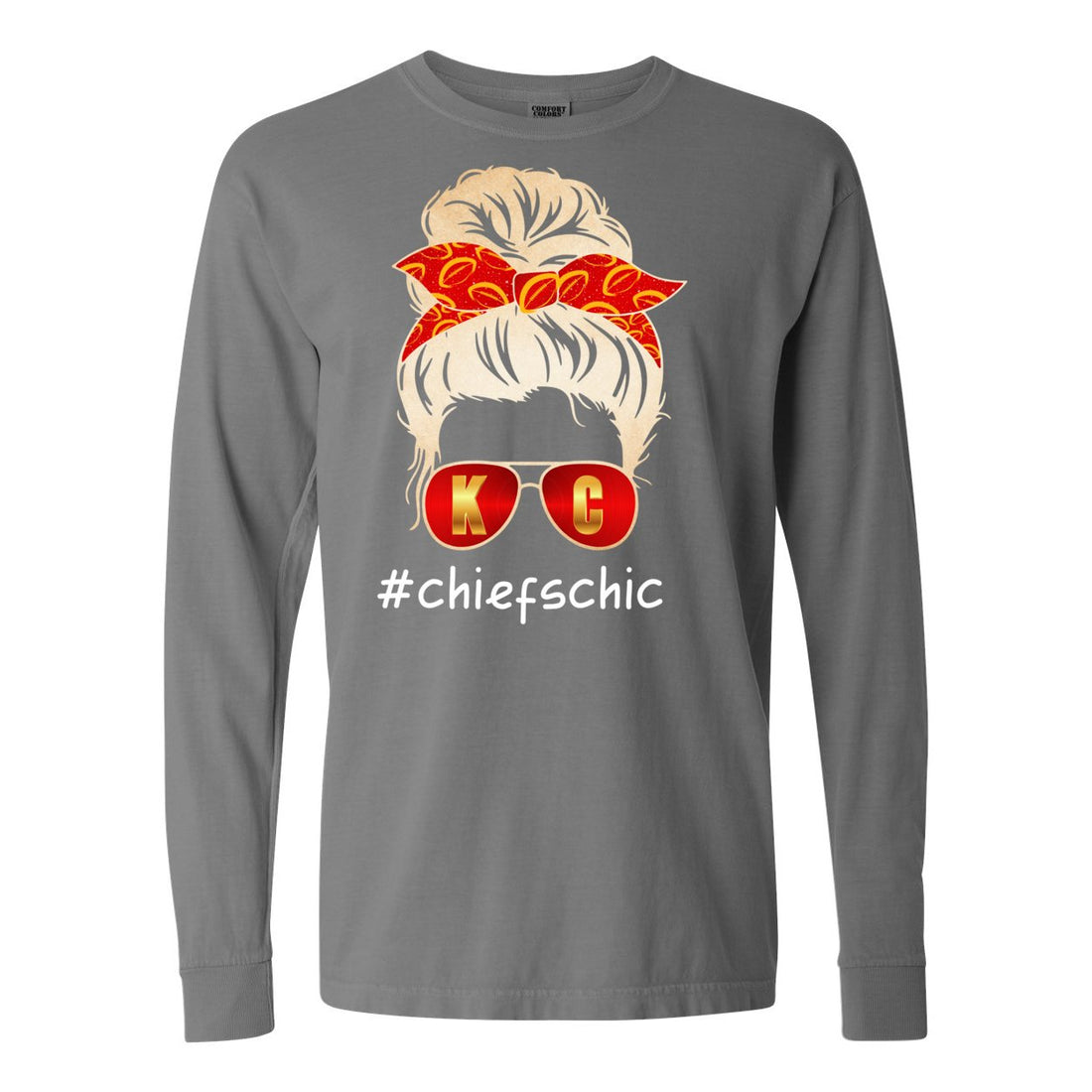 #CHIEFSCHIC Opt 2 Ringspun Long Sleeve T-Shirt - Long Sleeve - Positively Sassy - #CHIEFSCHIC Opt 2 Ringspun Long Sleeve T-Shirt